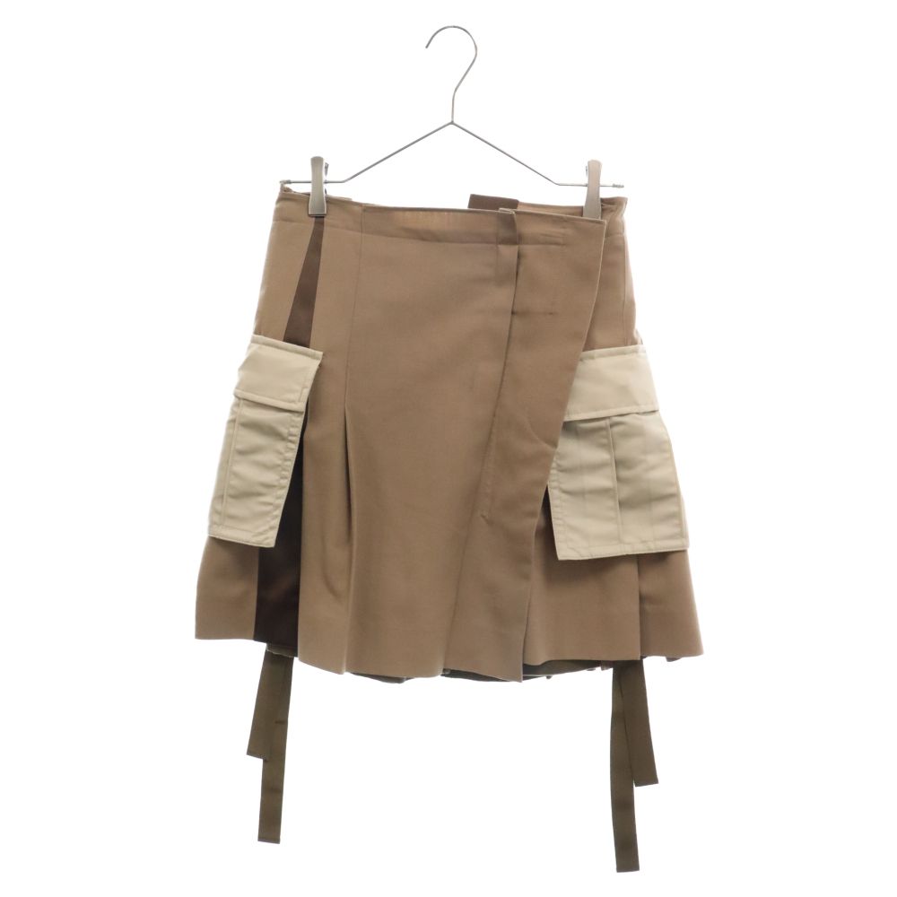 Sacai (サカイ) 22SS ドッキング プリーツ ミニ スカート