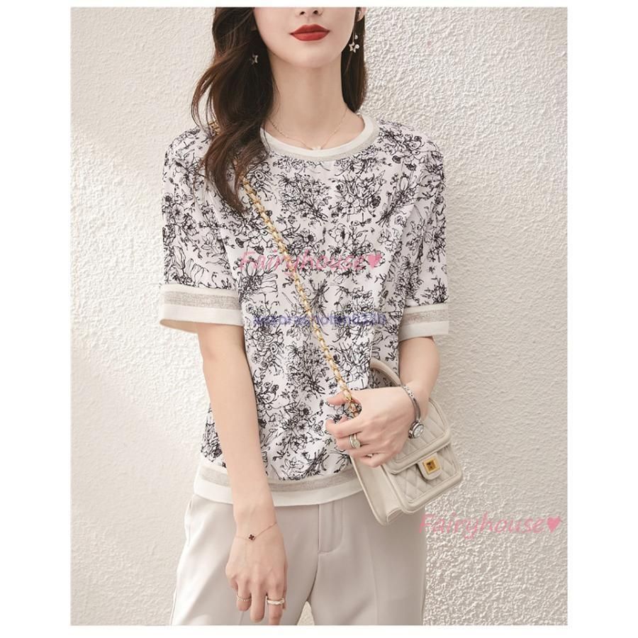 Tシャツ レディース 40代 夏 オシャレTブラウス 無地Tシャツ 半袖トップス Tブラウス 大人 通勤 ゆったりTシャツ カジュアル韓国風 30代 50代 Tシャツ レディース 40代 夏 オシャレTブラウス 無地Tシャツ