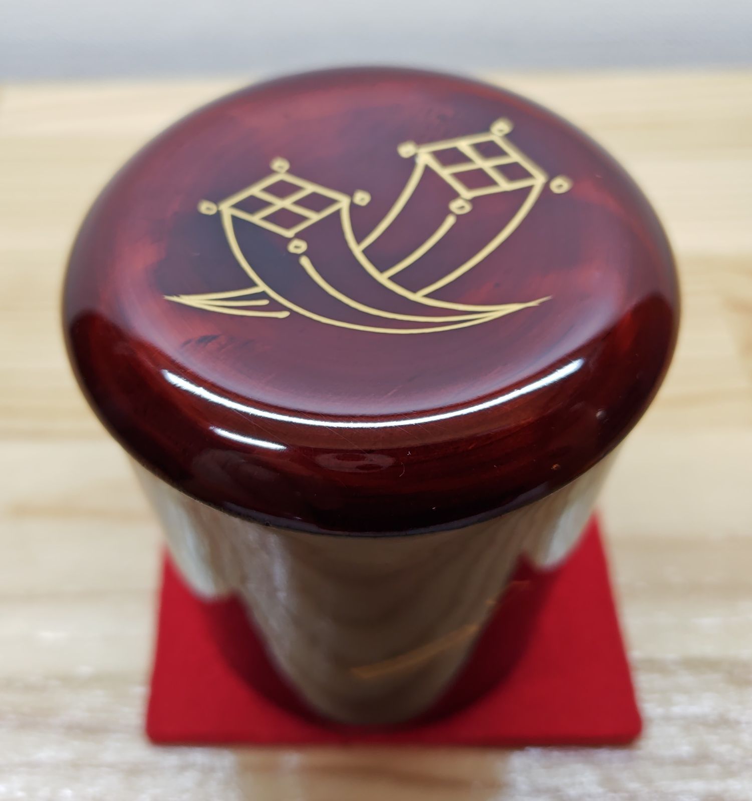 逢絢亭 茶道具 棗 茶器 末広棗 輪島塗 宝尽蒔絵 木製 高橋峯房 共箱入り