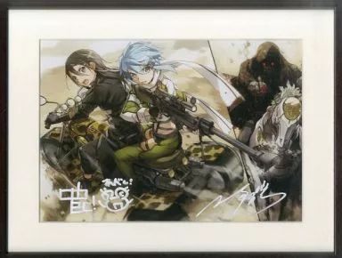 中古】原画イラストボード ソードアート・オンライン 直筆サイン入り