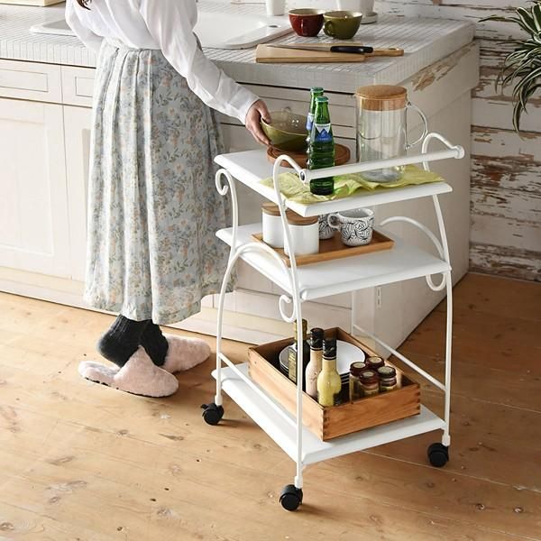 ガラス扉付キッチンボード幅59cm レンジ台 食器棚 ハイタイプ(1203