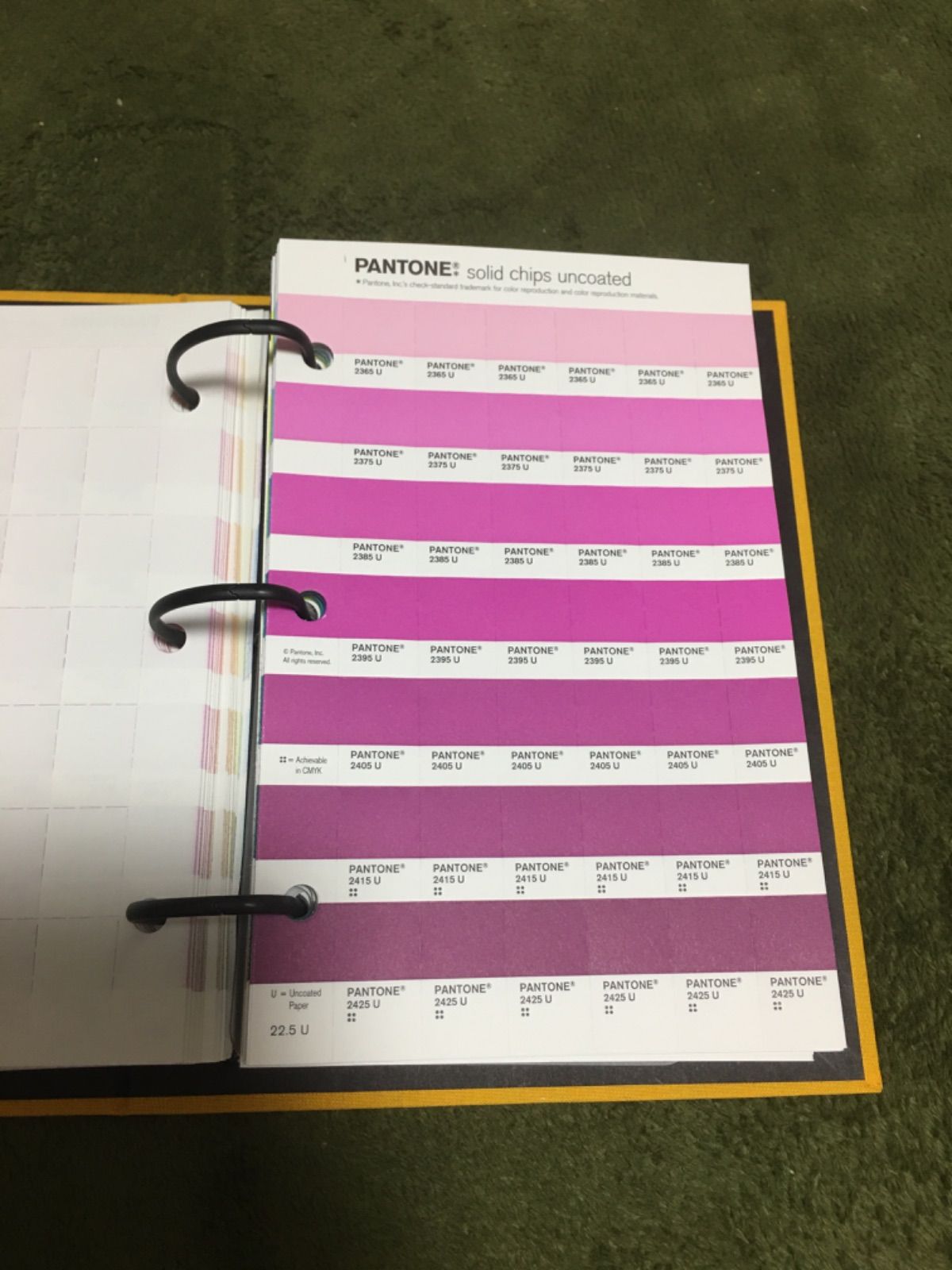 【未使用美品】Pantone solid chips uncoated 色見本 PANTONE® USA | Solid Chips Supplement | Coated & Uncoated