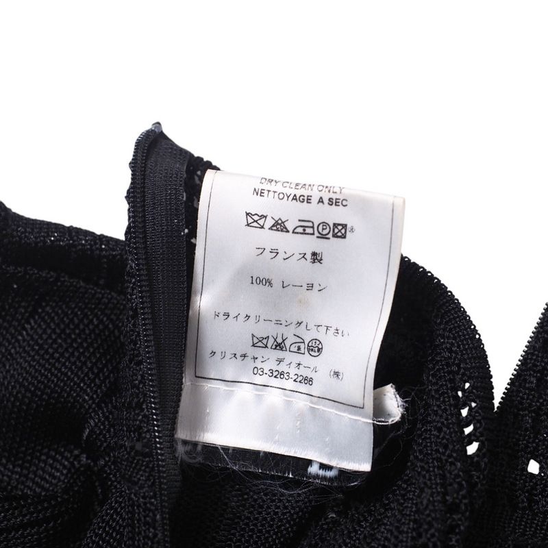 Dior クリスチャンディオール ニット サイズ40 ハイネック ノースリーブ ニット フラワー スパンコール  フランス製 【mina perhonen】 ブランド古着【中古】20241218/RA1990