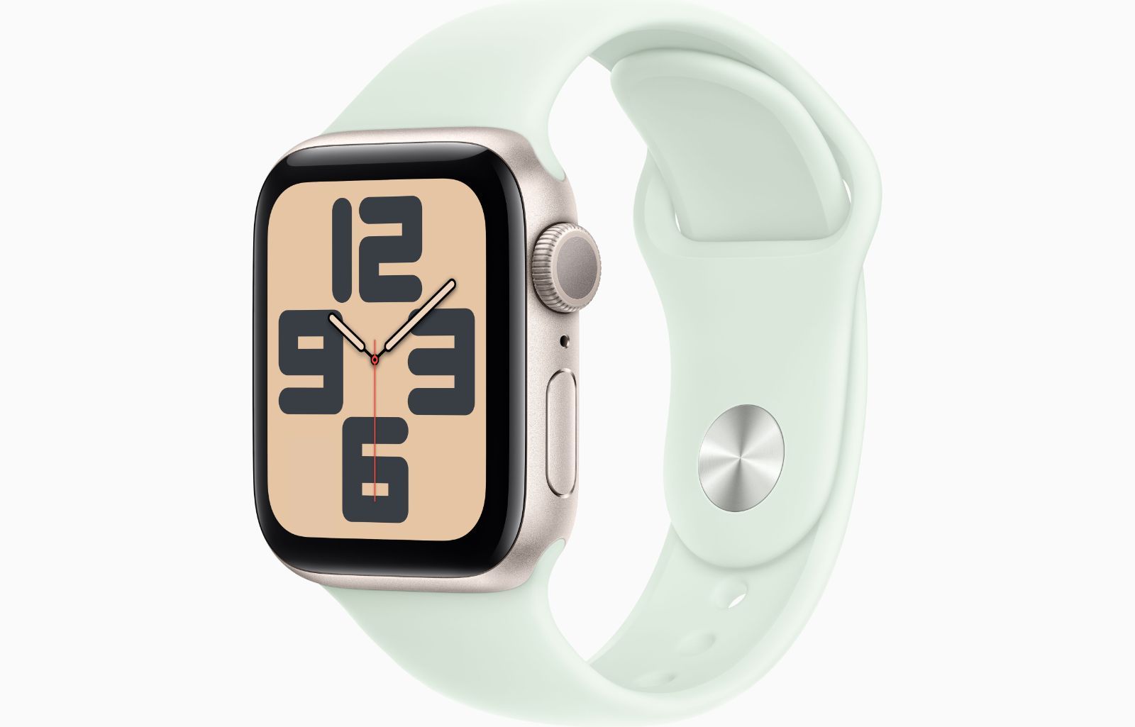 【新品正規品】Apple Watch本体 SE第2世代 (GPSモデル) - 40mmスターライトアルミニウムケースとソフトミントスポーツバンド Apple Watch SE 第2世代40mm BT90％ 第二世代