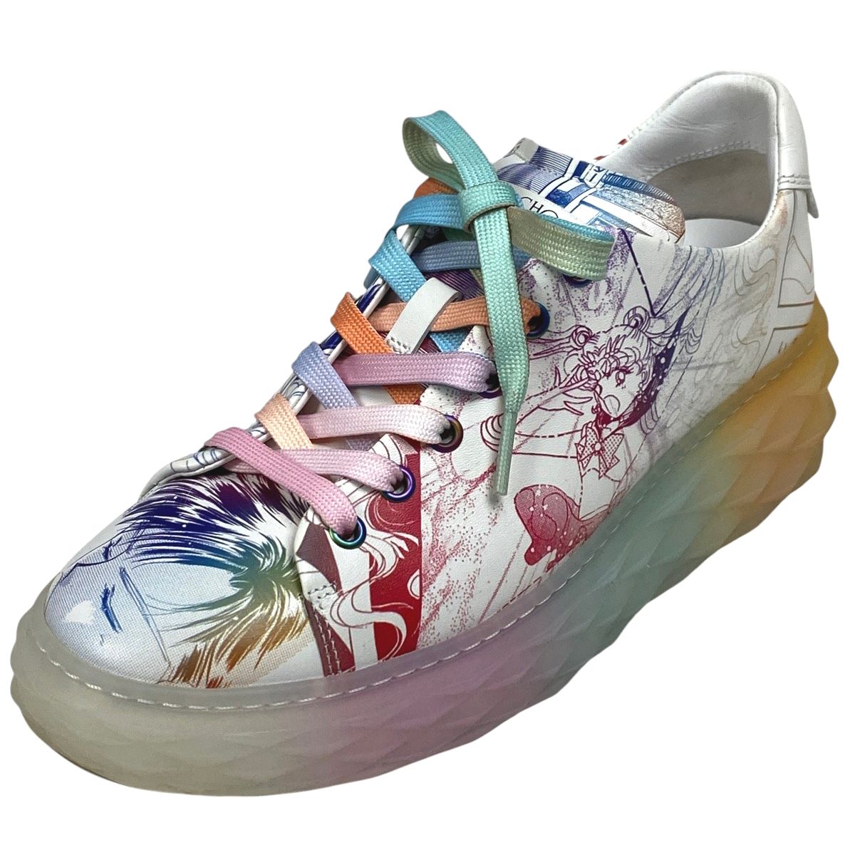 セーラームーン ジミーチュウ スニーカー レインボー コラージュ