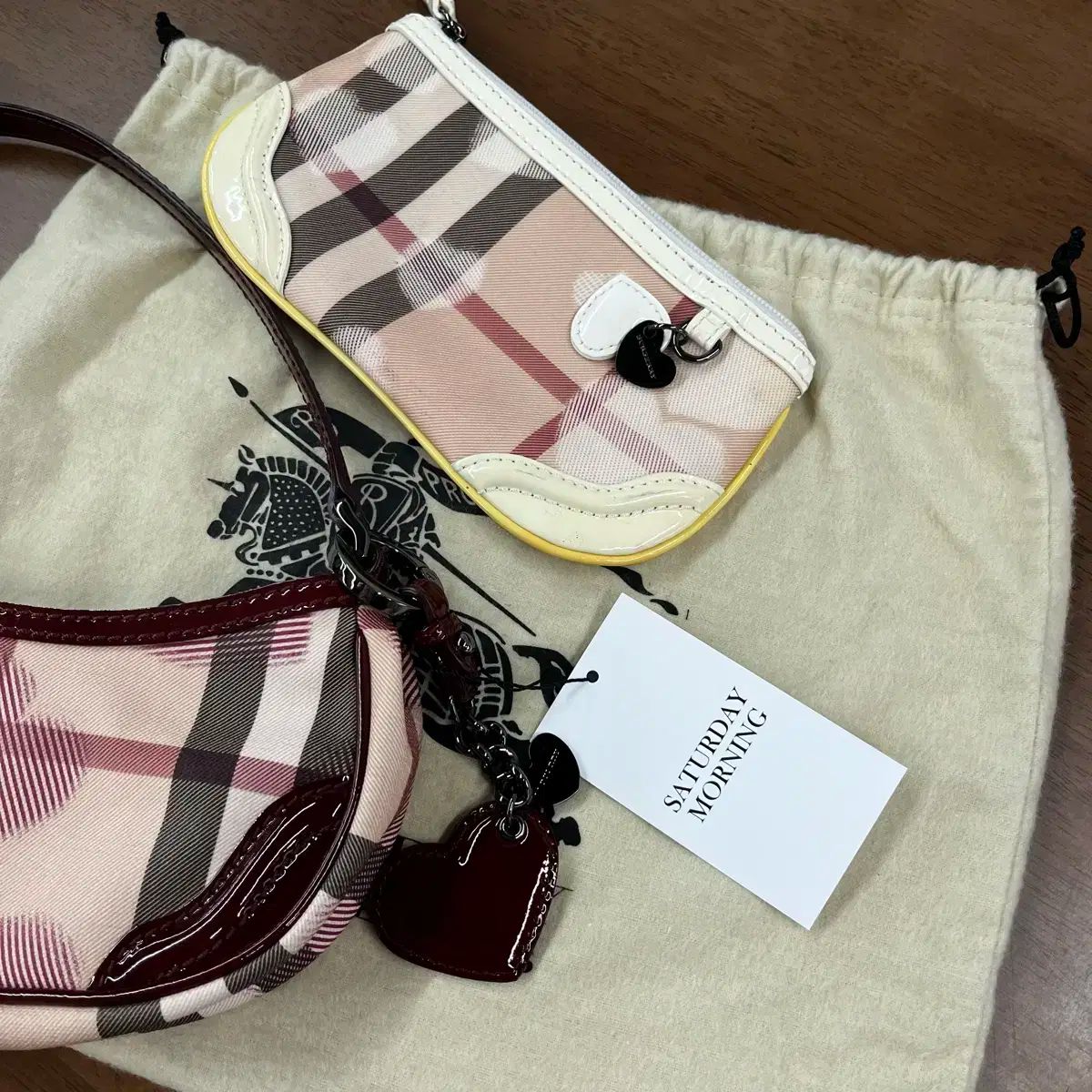 オールドBURBERRYバーバリー本革レザーノバチェックショルダーバッグ