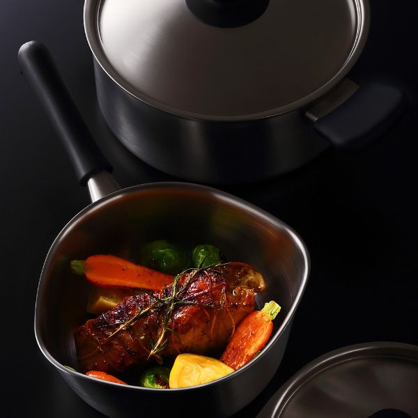 柳宗理 片手鍋 18cm IH対応 蓋付き ツヤ消しタイプ ステンレスアルミ三