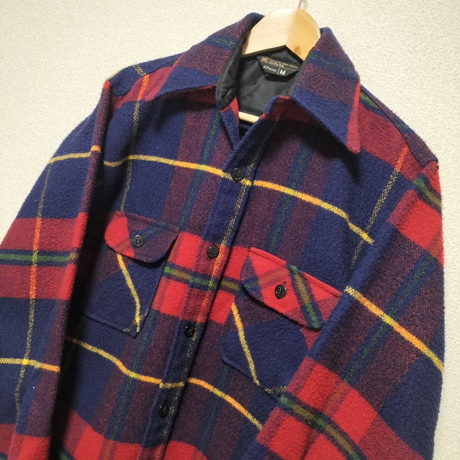 綺麗☆70s 80s JCPenney ジャケット ウールシャツ フランネルシャツ