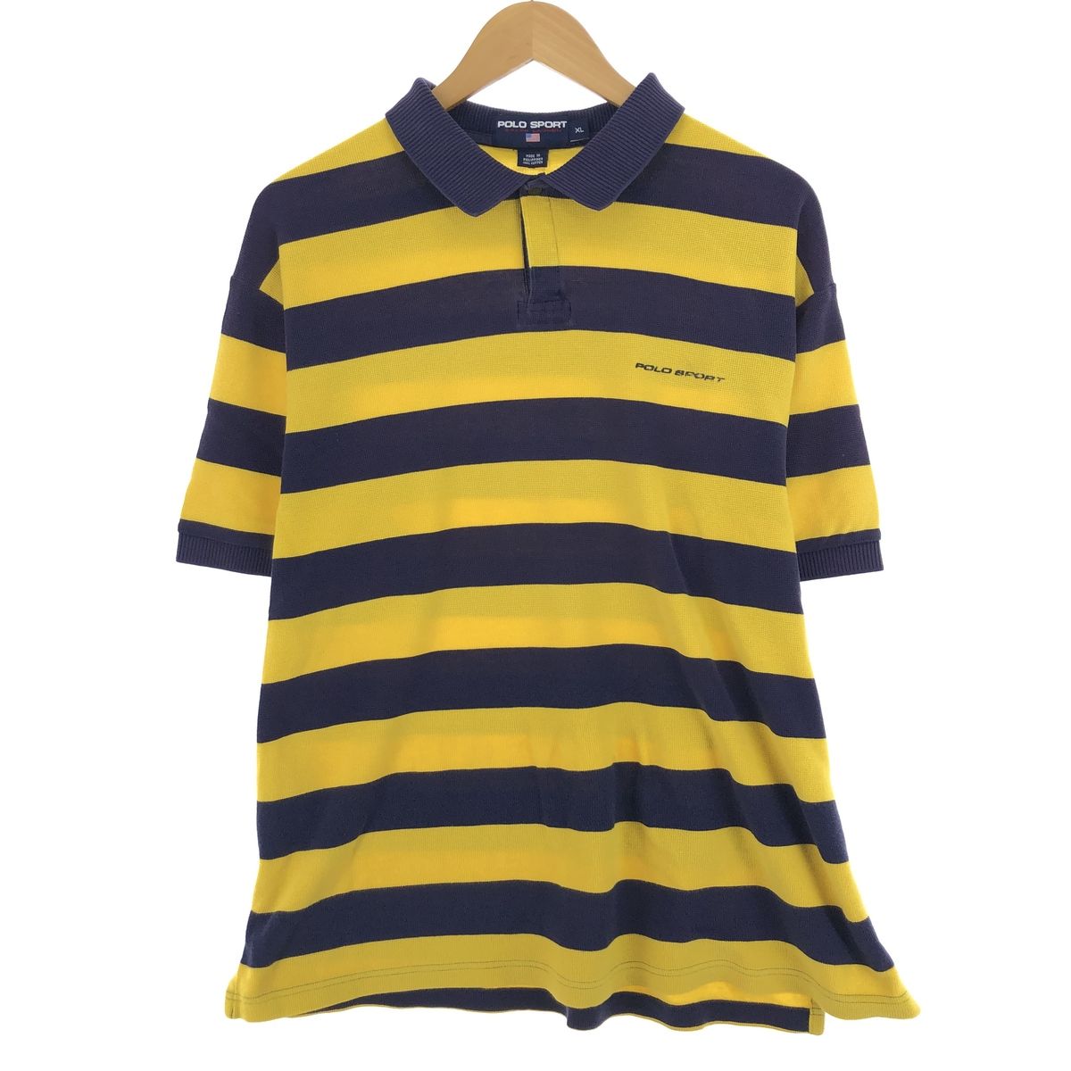 古着 90年代 ラルフローレン Ralph Lauren POLO SPORT ポロスポーツ 半袖 ボーダー ポロシャツ メンズXL ヴィンテージ/eaa440070