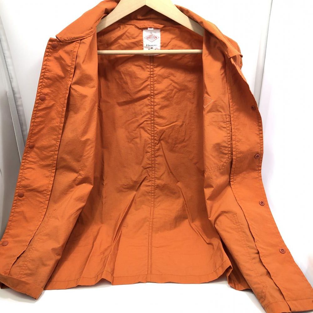ダントン　ナイロンジャケット　スナップボタン　胸元ロゴ　オレンジ　38 Mサイズ 中古】DANTON DANTON スナップボタン ナイロンジャケット