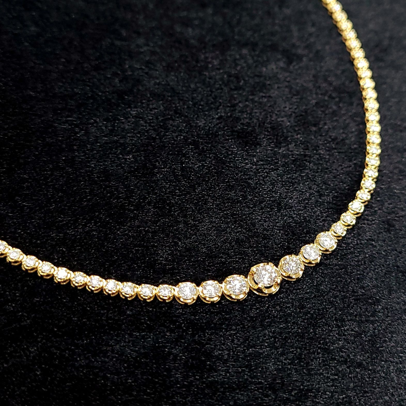 永遠の輝き 3ct ダイヤモンド K18 テニス ネックレス 鑑別書付 永遠の輝き 3ct ダイヤモンド K18 テニス ネックレス 鑑別書付 - メルカリ