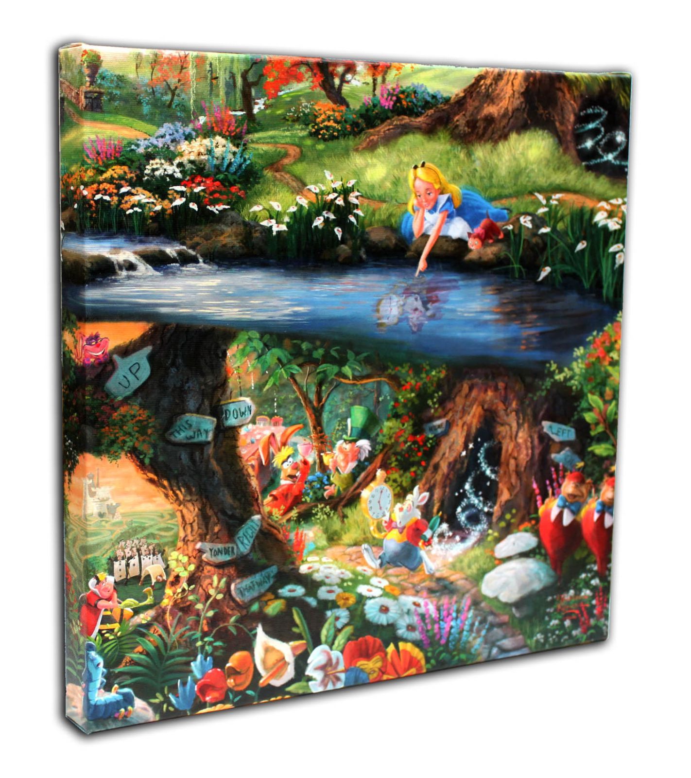 ディズニー/トーマス キンケード「不思議の国のアリス」展示用フック付