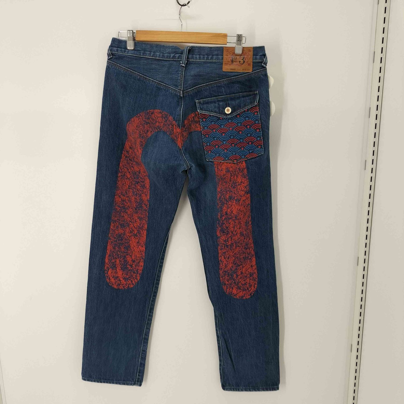 EVISU Lot 2000 32×32 エヴィス EVISU LOT.2000 ビッグカモメ ストレートデニムパンツ