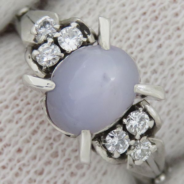 リング 指輪 スターサファイア ダイヤリング Pt900 サファイア  