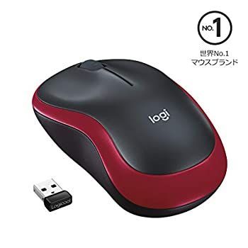 【中古】ロジクール ワイヤレスマウス 無線 マウスM185RD 小型 電池寿命最大12ケ月 M185 レッド 国内正規品 3年間無償保証