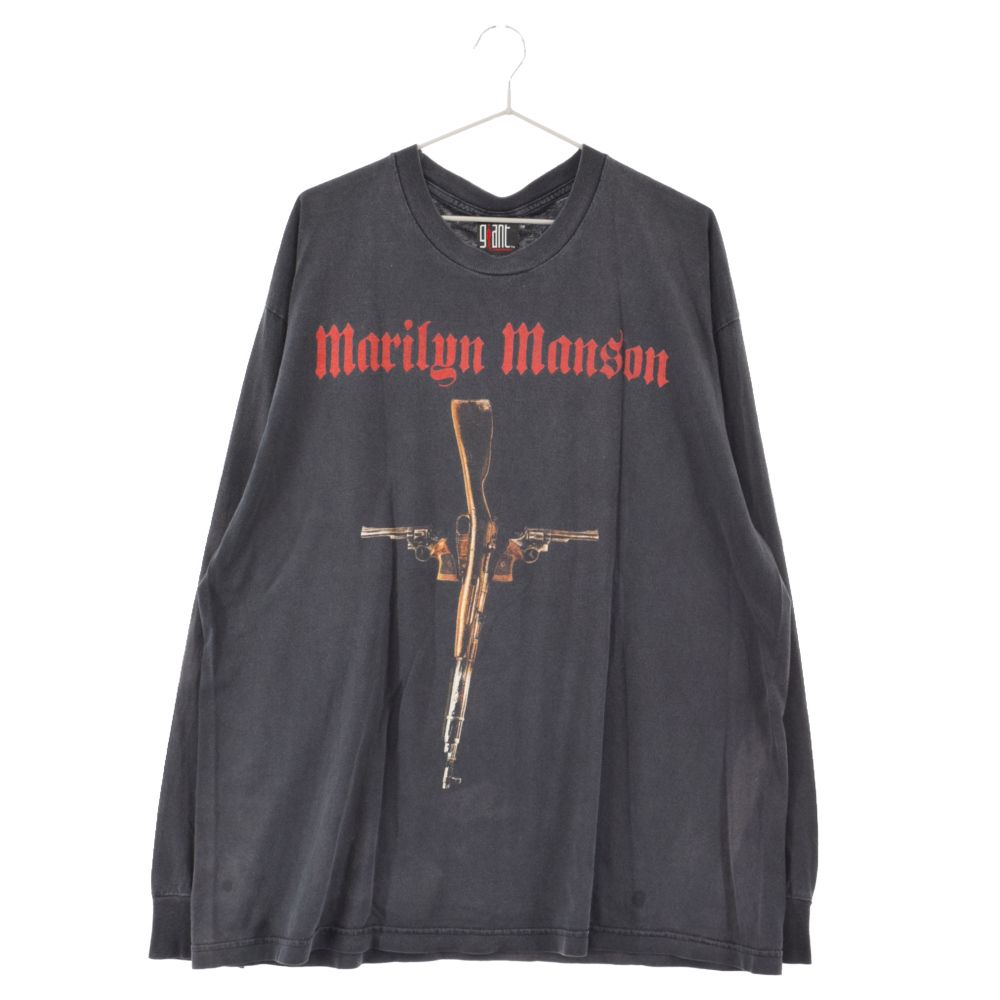 VINTAGE (ヴィンテージ) 00S MARILYN MANSON DO YOU LOVE YOUR GUNS,GOD AND  GOVERNMENT L/S T-shirt ヴィンテージ マリリンマンソン ロングスリーブ 長袖Tシャツ ブラック - メルカリ