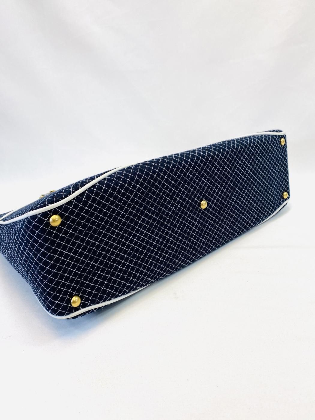 CHANEL マイクロ マトラッセ チェーントート ネイビー 9608 シャネル CHANEL マイクロ マトラッセ チェーン トートバッグ