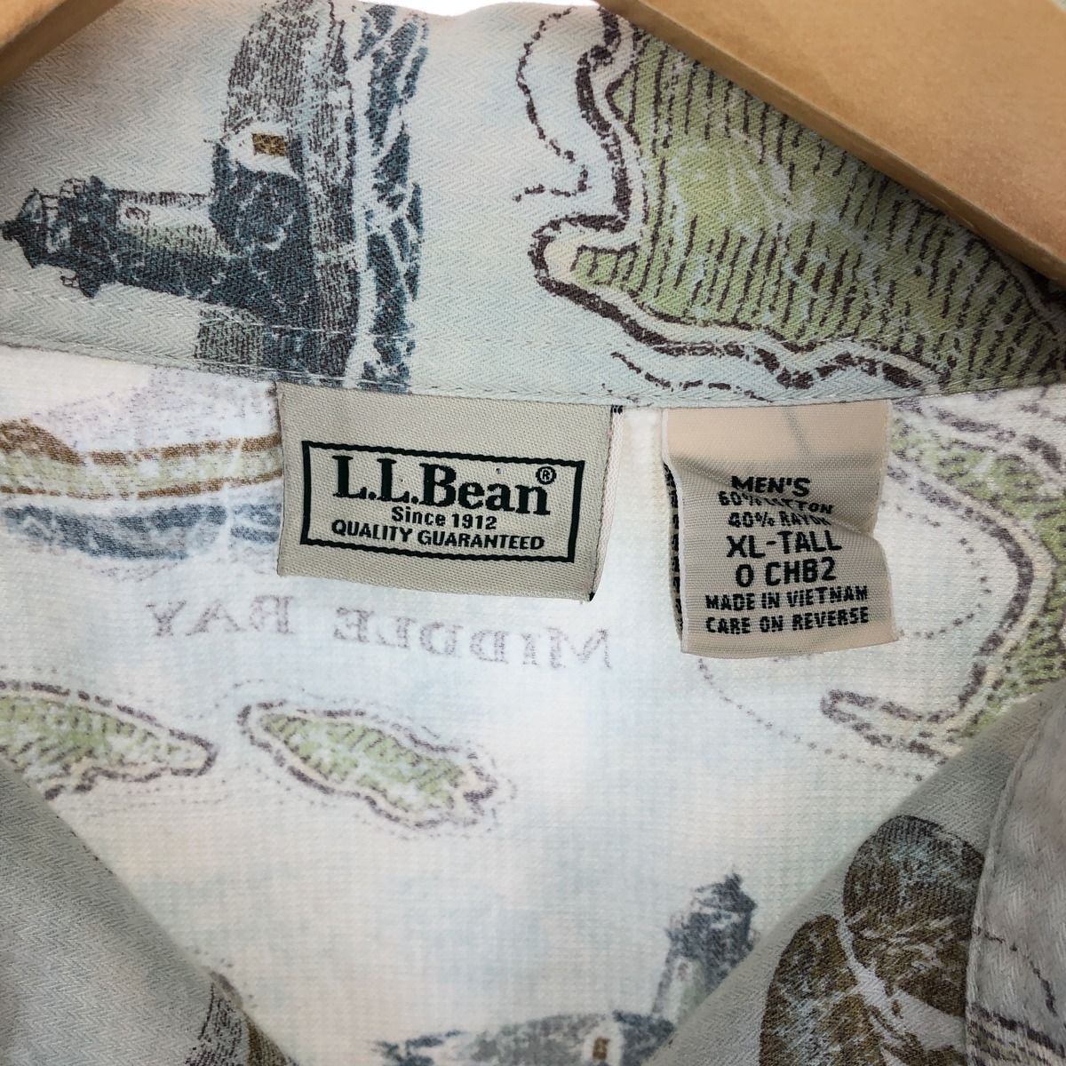 古着 00年代 エルエルビーン L.L.Bean 総柄 ヘリンボーン
