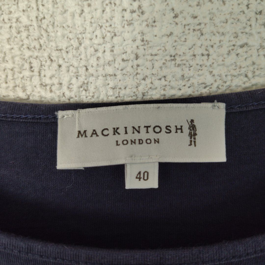 MACKINTOSH LONDON マッキントッシュ ロンドン Tシャツ 幾何学柄 ネイビー 40サイズ レディース 古着 モード MACKINTOSH LONDON マッキントッシュ ロンドン Tシャツ 幾何学柄