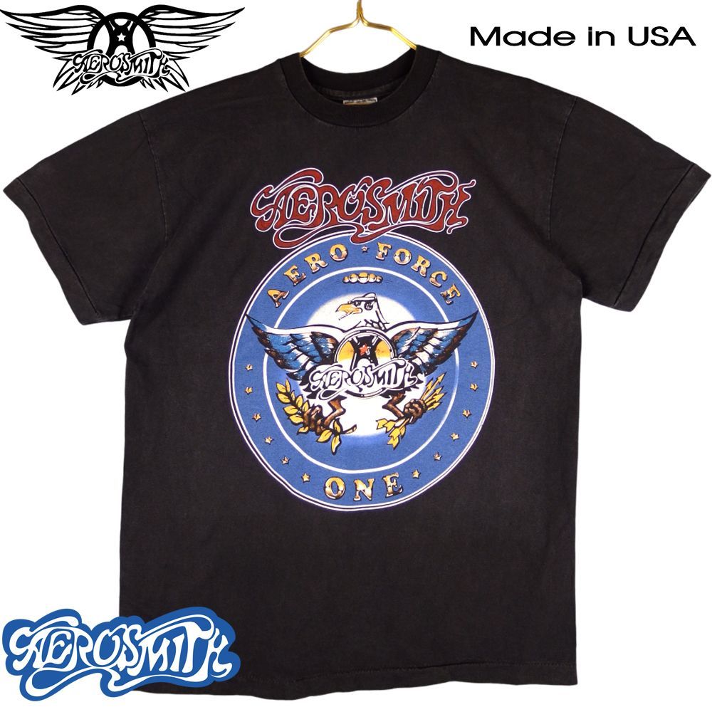 169 AEROSMITH エアロスミス Tシャツ 美品 USA製 チャコール L