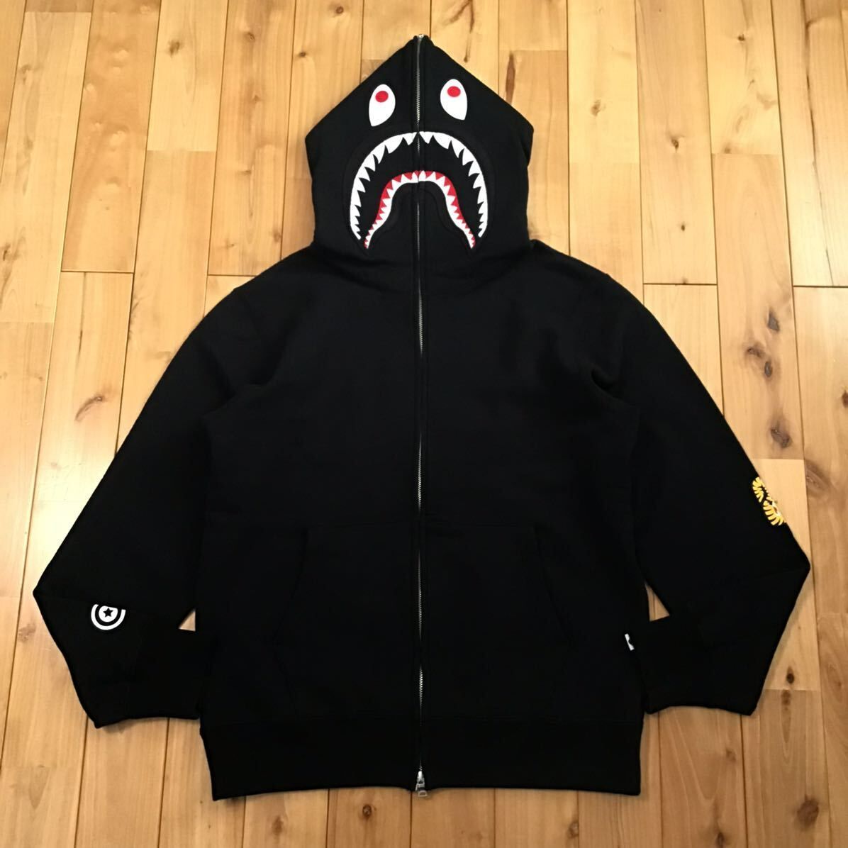シャーク パーカー Lサイズ ブラック shark full zip hoodie a bathing  