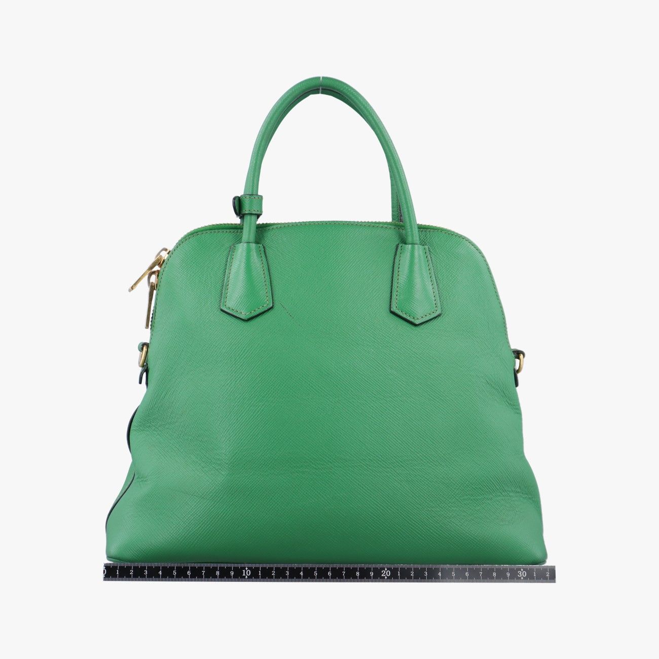 プラダPradaクイール トップ ハンドルグリーンサフィアーノレザーBL0902180 8