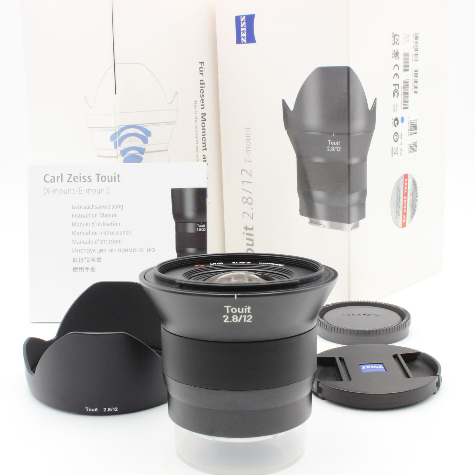【美品・元箱付】Carl Zeiss Touit 2.8/12 ソニーEマウント 美品・元箱付】Carl Zeiss Touit 2.8/12 ソニーEマウント