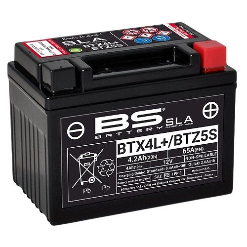 BSバッテリー バイク用バッテリー SLAバッテリー スズキ レッツ/G