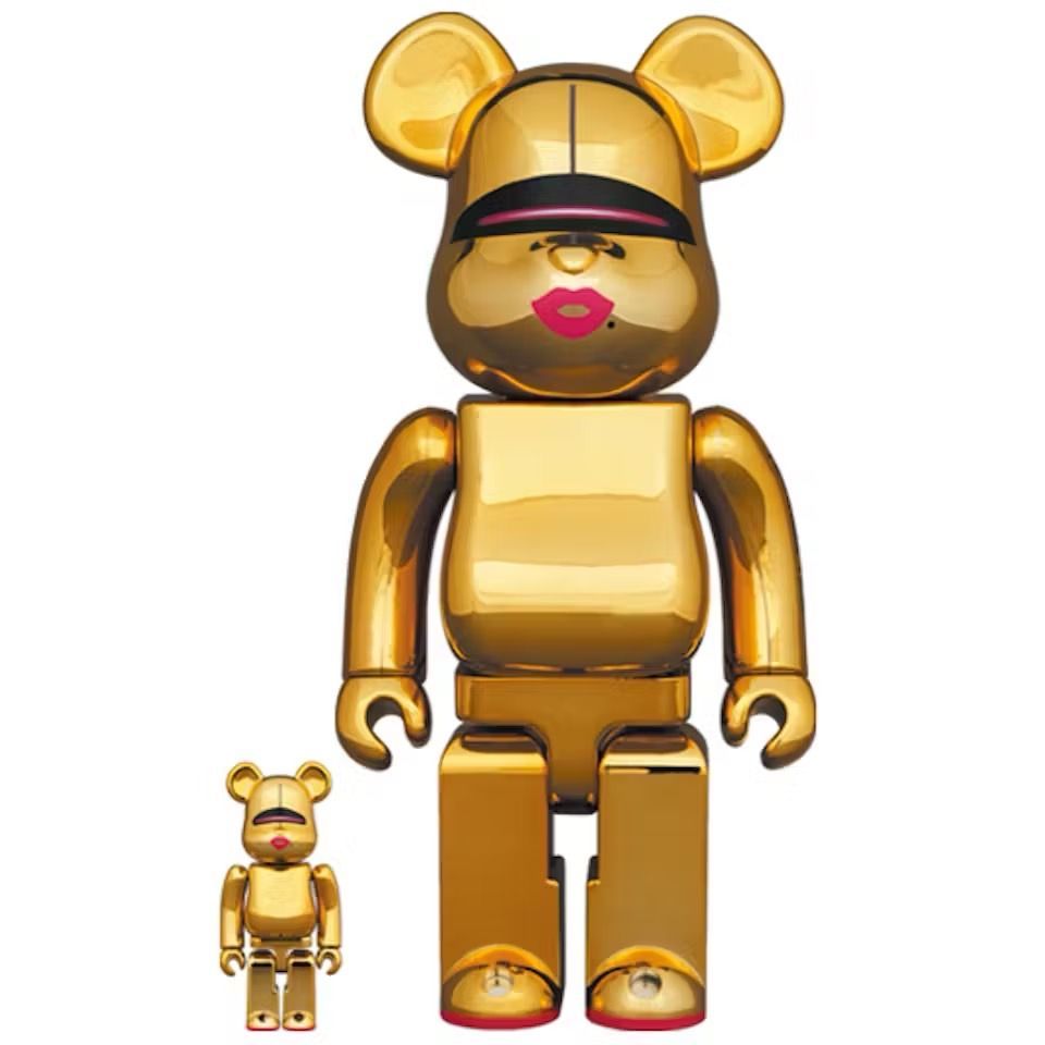 MEDICOM TOY BE@RBRICK SORAYAMA 2G Gold Ver. 100%&400