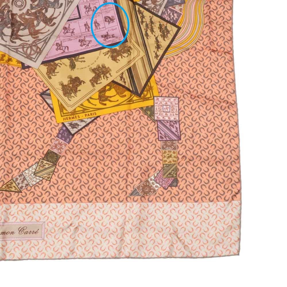 A Cheval sur mon Carre カレ90 シルク100％ Hermès A Cheval sur mon Carré Silk Scarf 90cm