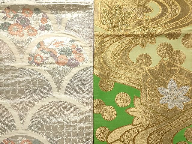 袋帯　蔦葡萄　西陣織　金華山　モール織　正絹　金銀糸　美品　逸品 袋帯 蔦葡萄 西陣織 金華山 モール織 正絹 金銀糸 美品 逸品