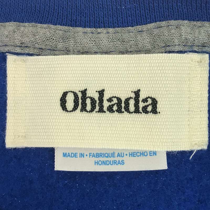 【美品】  oblada / オブラダ | プリント 裏起毛 スウェット トレーナー | F | ブルー | レディース 美品】 oblada / オブラダ | プリント 裏起毛 スウェット