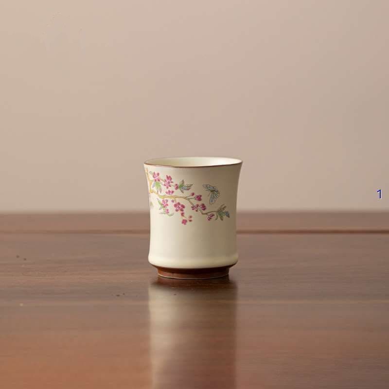②可憐な花のポット★茶器としても★ ティーポット 600ml 茶杯 2点セット お花ティーポット カップ