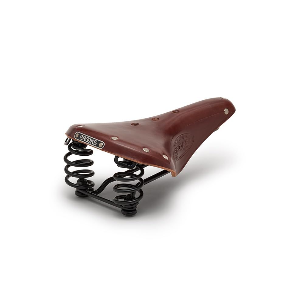 BROOKS ブルックス 伝統のレザーサドルB17のスプリングつきモデル FLYER BROWN