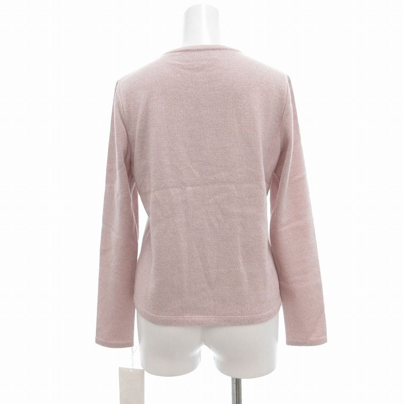 未使用品 ハナエモリ HANAE MORI ALMA EN ROSE タグ付き カーディガン アンゴラ混 ラメ糸 38 ピンク系 /UO レディース ハナエモリ HANAE MORI ALMA EN ROSE タグ付き カーディガン