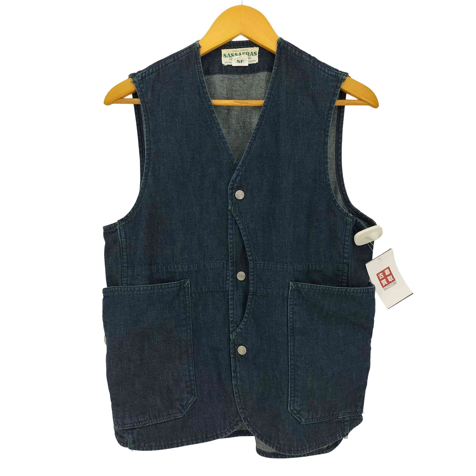 ササフラス　　ベスト　GARDEN TOUGH VEST XL デニム ササフラスベストGARDEN TOUGH VEST XL デニム