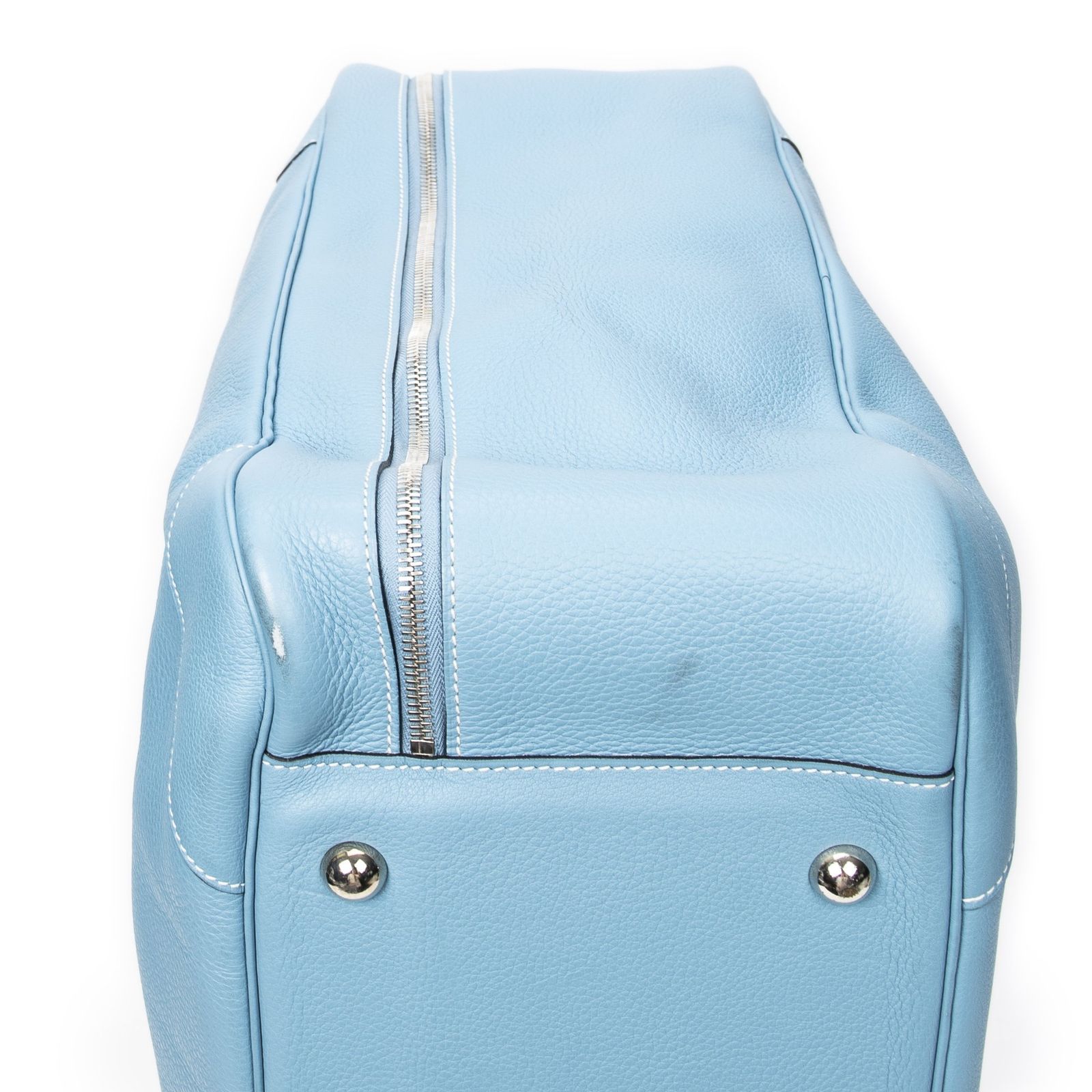 HERMES エルメスビクトリアブルージーンズクレマンスレザーA DECORATOM_COM_BR