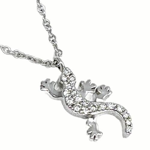 Tiffany&Co. ティファニー リザード ネックレス 750WG 18Pパヴェ