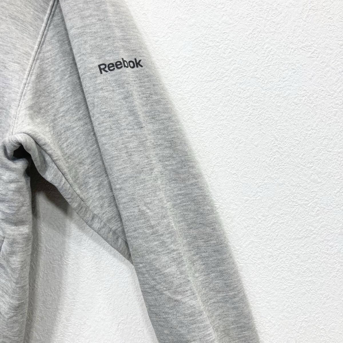 Reebok プリントスウェット パーカー L グレー リーボック NFL