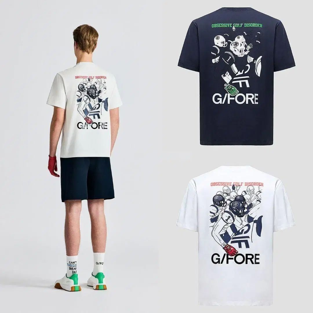 G FORE ジーフォア 季節 グラフィック ラウンドネック ゴルフ Tシャツ LLC-HASEGAWATOSO_COM