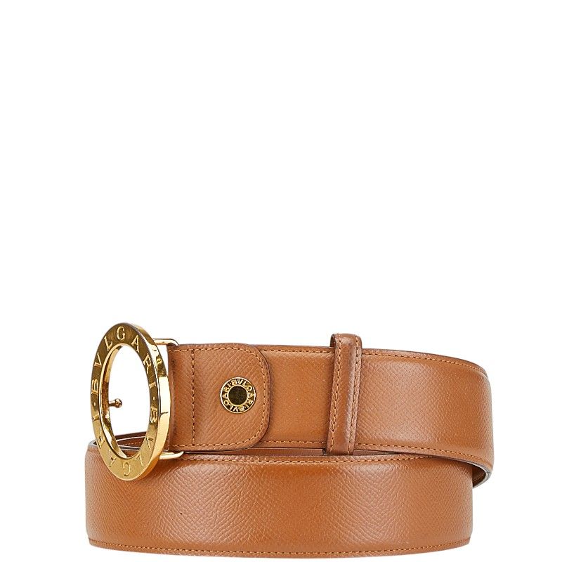 BVLGARI ブラウン レザー ベルト 105 ブルガリ ブルガリブルガリ ベルト サイズ:105/42 ブラウン