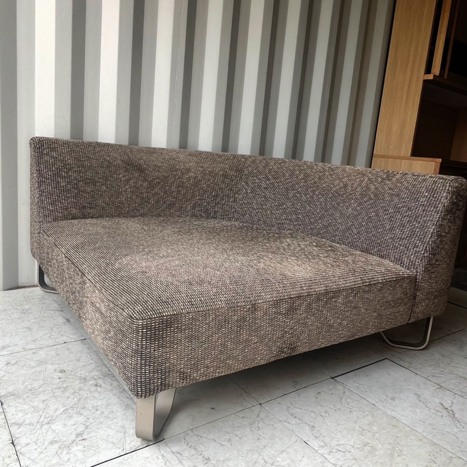 取付無料！アルフレックス VASCA ブラウン系ファブリック左アームソファ✨ 取付無料！アルフレックス VASCA ブラウン系ファブリック左