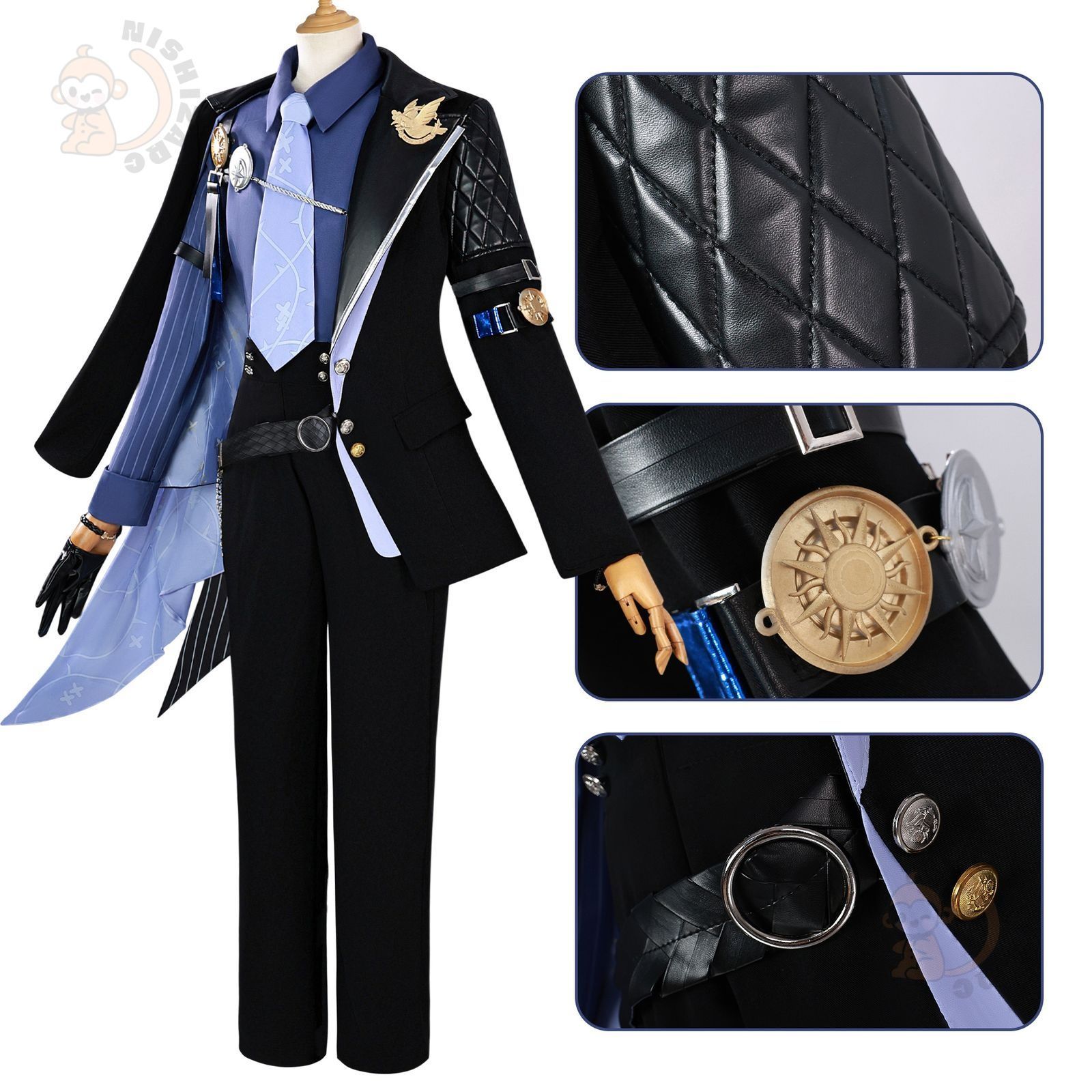 コスプレ 衣装 雨果 絶区零 二次元風 ゲームキャラクター 仮装 扮装 コスチューム M250802-5