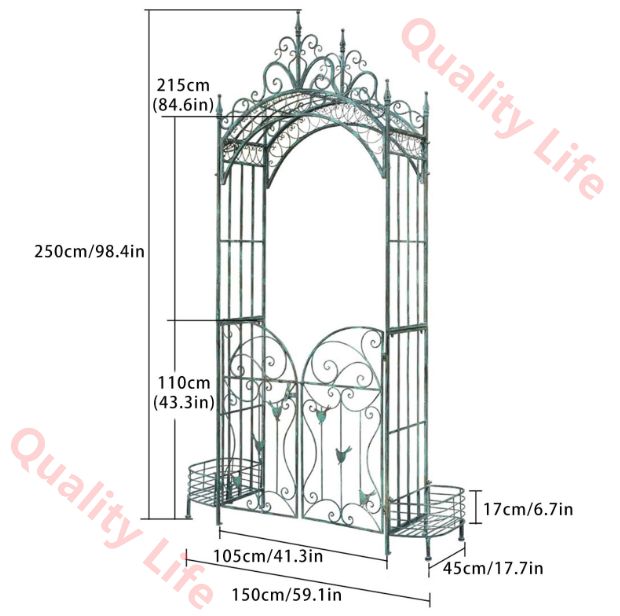 金属パーゴラアーバー