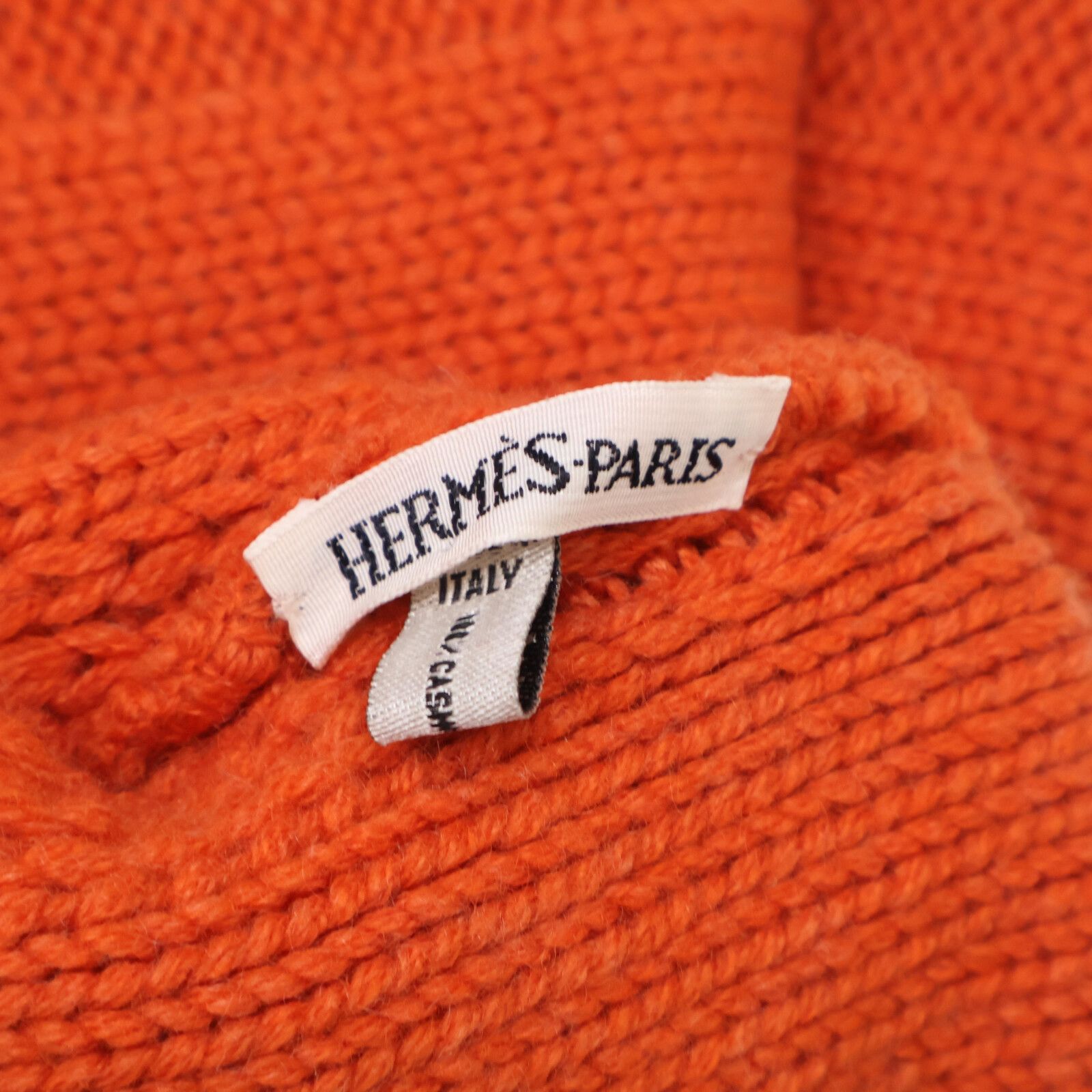 ★美品★HERMES★マルジェラ期★カシミア★セリエボタン★オレンジ★ HERMES エルメス 【美品】マルタンマルジェラ期 カシミヤ