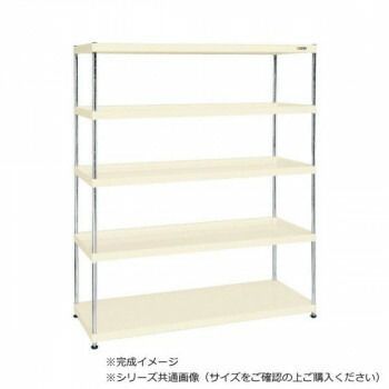 サカエ ニューCSパールラック 5段タイプ 1500×450×1800mm アイボリー CSPRA-3215I