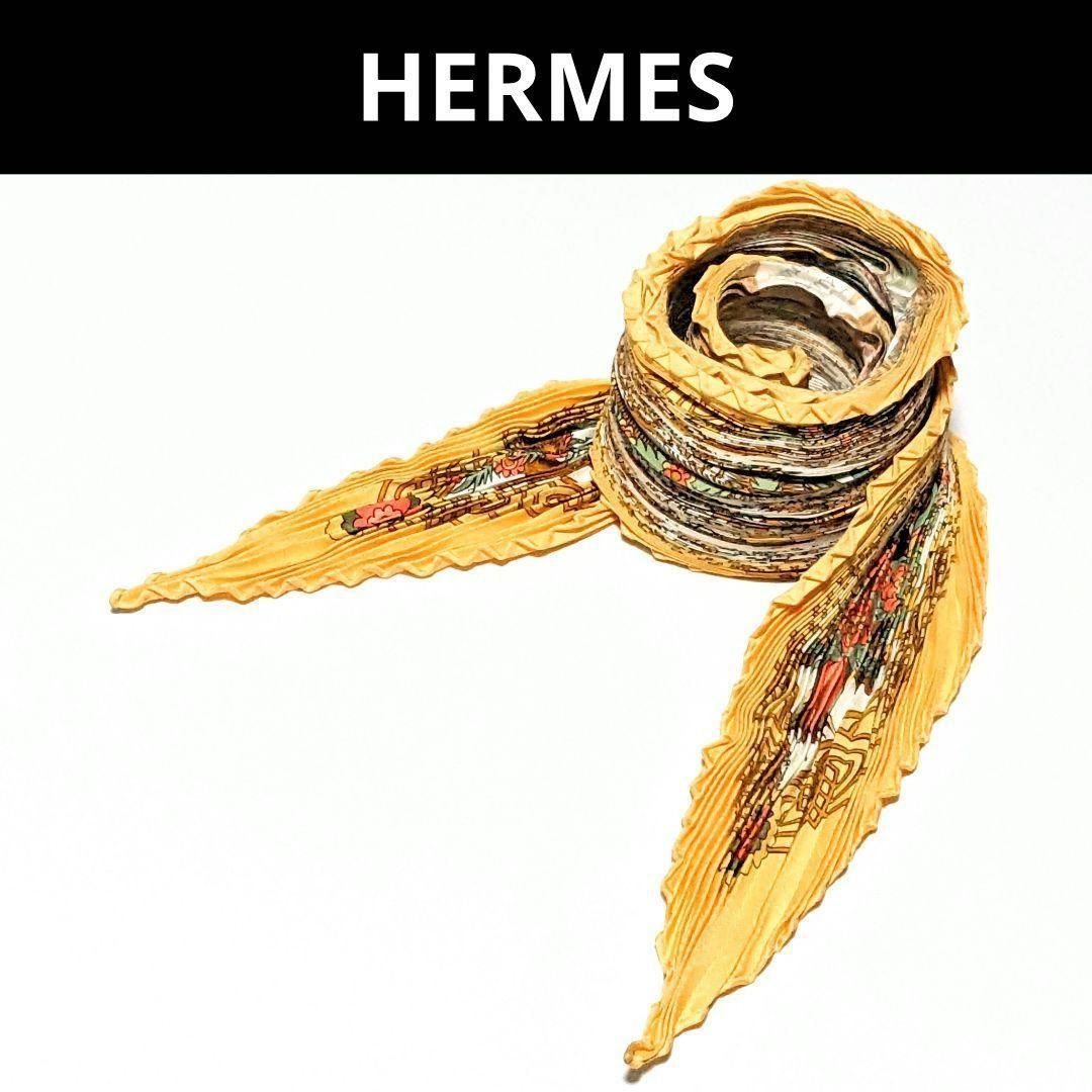 人気の春夏 エルメス HERMES プリーツ カレ スカーフ 90 スカーフ 未