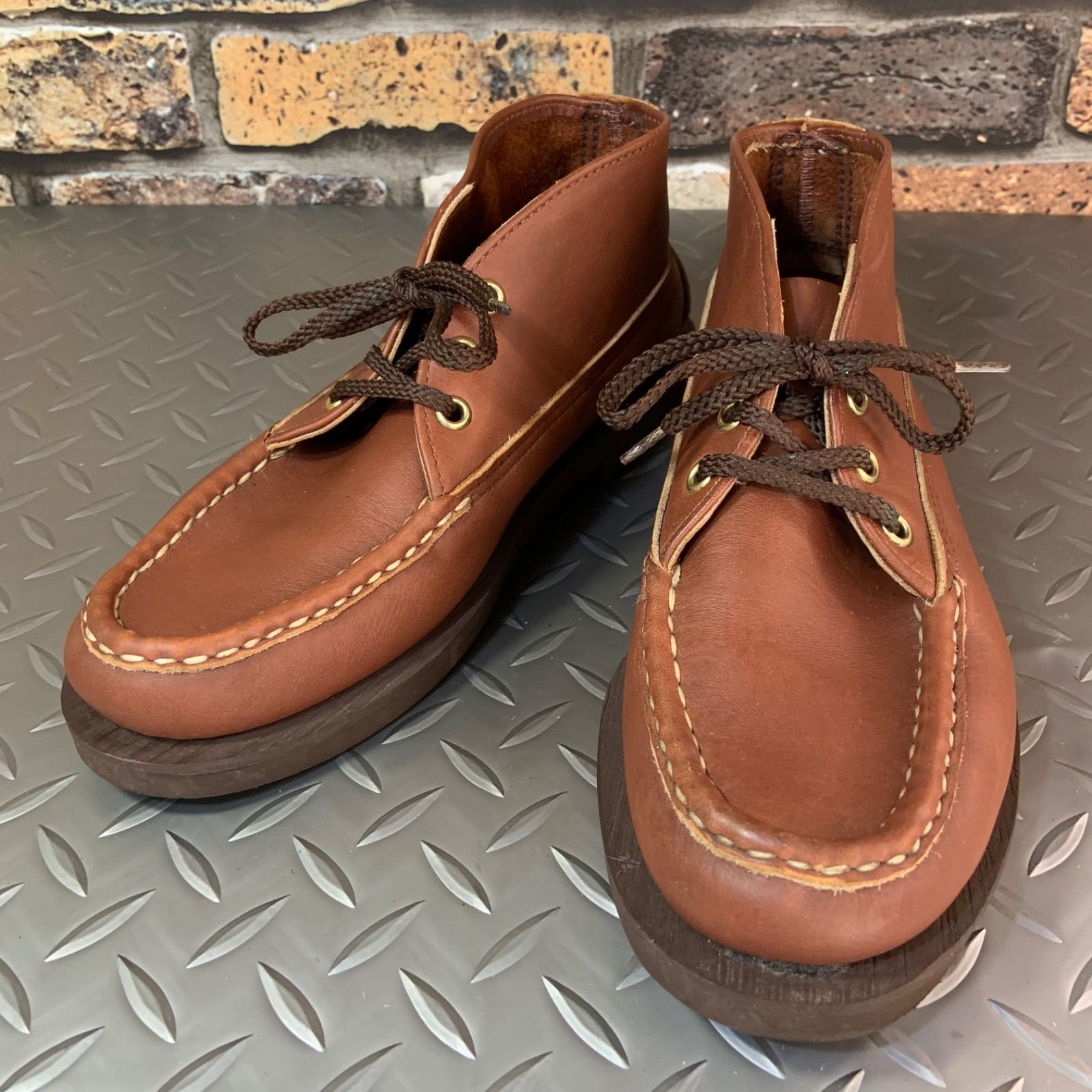 ☆Russell Moccasin Chukka チャッカブーツ US5E JP23㎝ ラッセルモカシン アメリカ製 (25J18-RUSS）