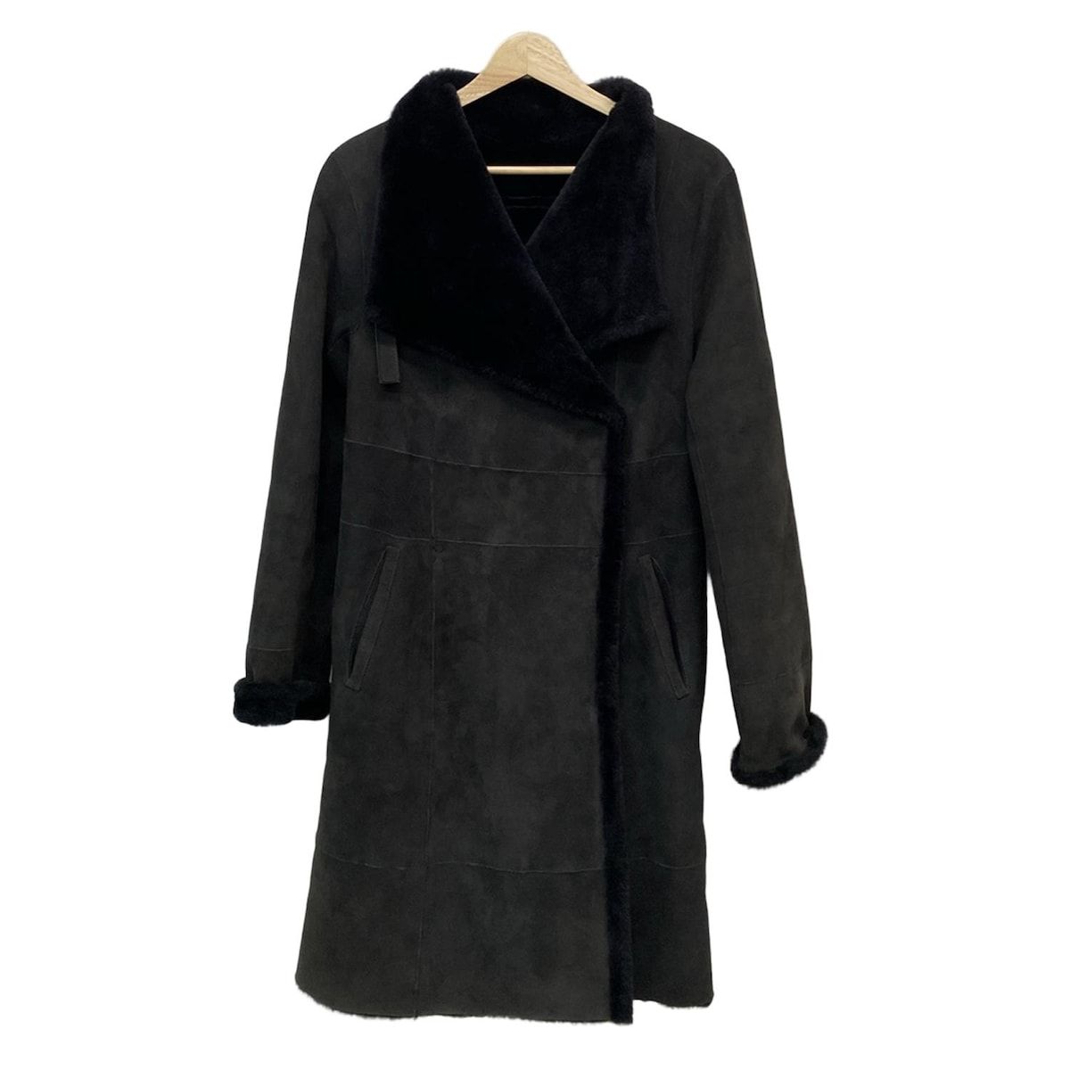 SONIARYKIEL ソニアリキエル コート サイズ40 - 黒 冬物|長袖|ムートン