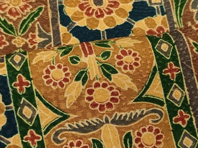 平和屋着物■上質な小紋　草花文　鬼しぼ縮緬　正絹　逸品　未使用　AAAJ1114Aog 平和屋着物□上質な小紋 草花文 鬼しぼ縮緬 正絹 逸品 CAAQ5344kb